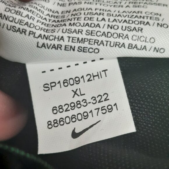 Nike Dri-FIT Basketball Shorts Men's XL Green Black Mesh 11" Inseam 682983-322 - Picture 6 of 11